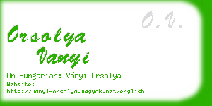 orsolya vanyi business card